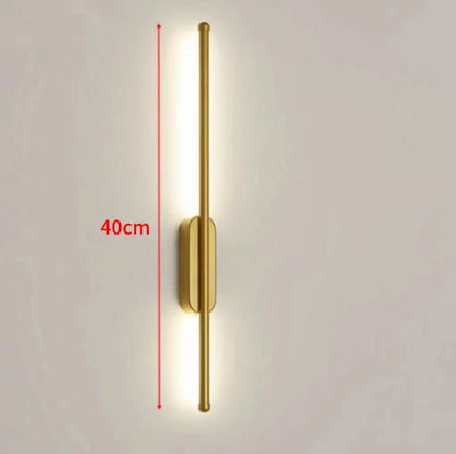 40/60/80cm Strip LED Living Room Wall light Modern Nordic Sofa background Full copper Bedroom Bedside wall light Home Decoration Leedoar