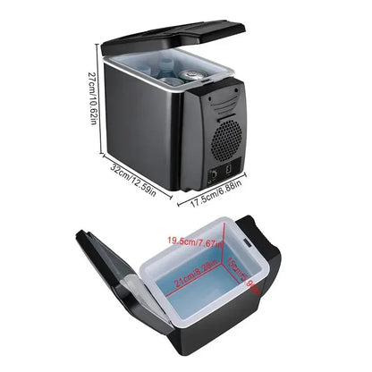 Car Mounted Mini Refrigerator 6-Liter Insulated Refrigerated Container Semiconductor Car Mounted Insulated Small Refrigerator Leedoar