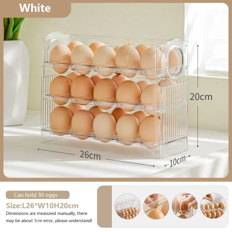 Egg Storage Box Refrigerator Organizer Food Containers Egg Fresh-keeping Case Holder Tray Dispenser Kitchen Storage Boxes Leedoar