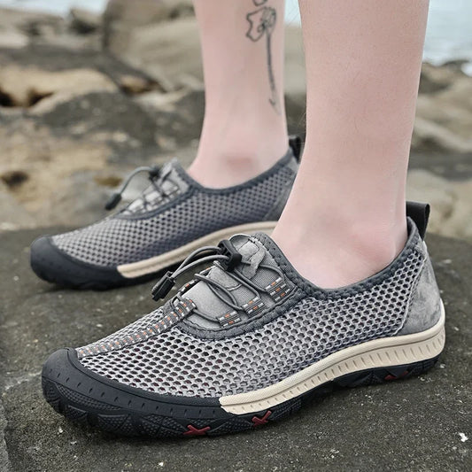 Shoes for Men Casual Breathable Mesh Shoes 2023 New Soft Men Sneakers Large Size Men Loafers Comfortable Outdoor Walking Shoes Leedoar