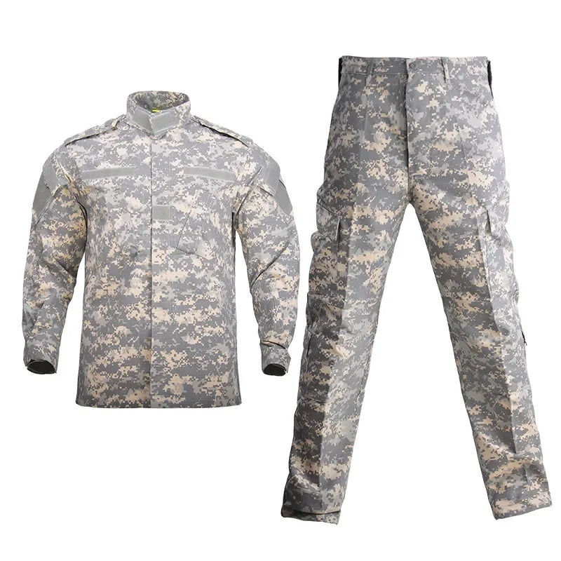 Military Uniform Airsoft Camouflage Tactical Suit Camping Men Army Special Forces Combat Jackets Pants Militar Soldier Clothes Leedoar