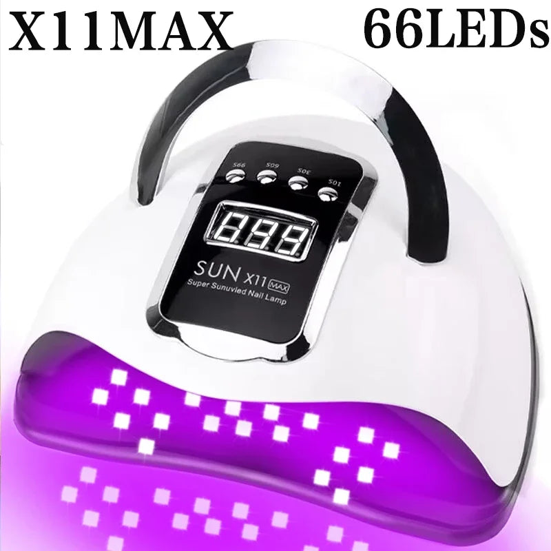 320W 72LEDs Powerful Nail Dryer With Large Touch Screen LED Nail Lamp For Curing All Gel Nail Polish  Professional Drying Lamp Leedoar