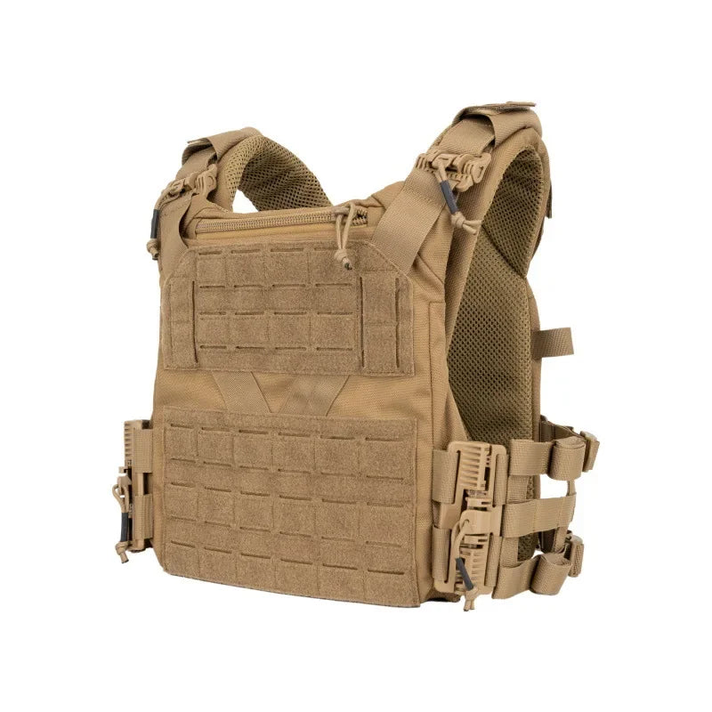 Outdoor Tactical Vest Combat Quick Release On/Off MOLLE Military Equipped with Quick Adjustment Multi Size K19 Plate Rack Leedoar