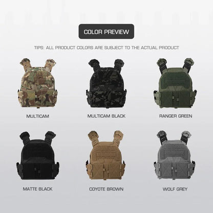 KZ Tactical Vest Plate Carrier Hunting Vest Comfort Lightweight Utility MOLLE Quick Release Agilit Army Airsoft Military Gear Leedoar