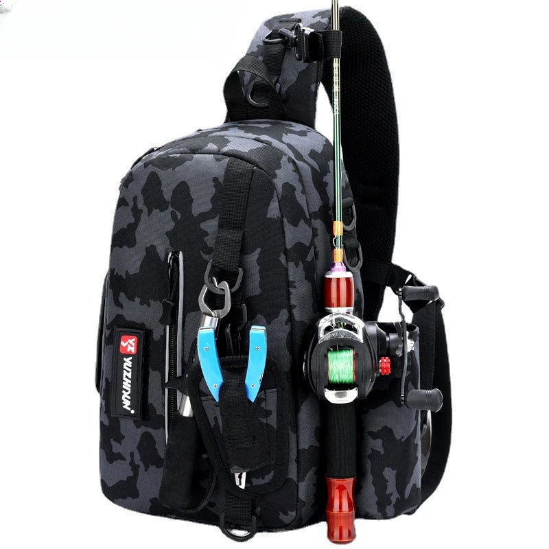 Multifunctional Fishing Bag Waterproof Large Capacity Outdoor Fishing Tackle Backpack Fishing Tackle Storage Travel Tote Bag Leedoar