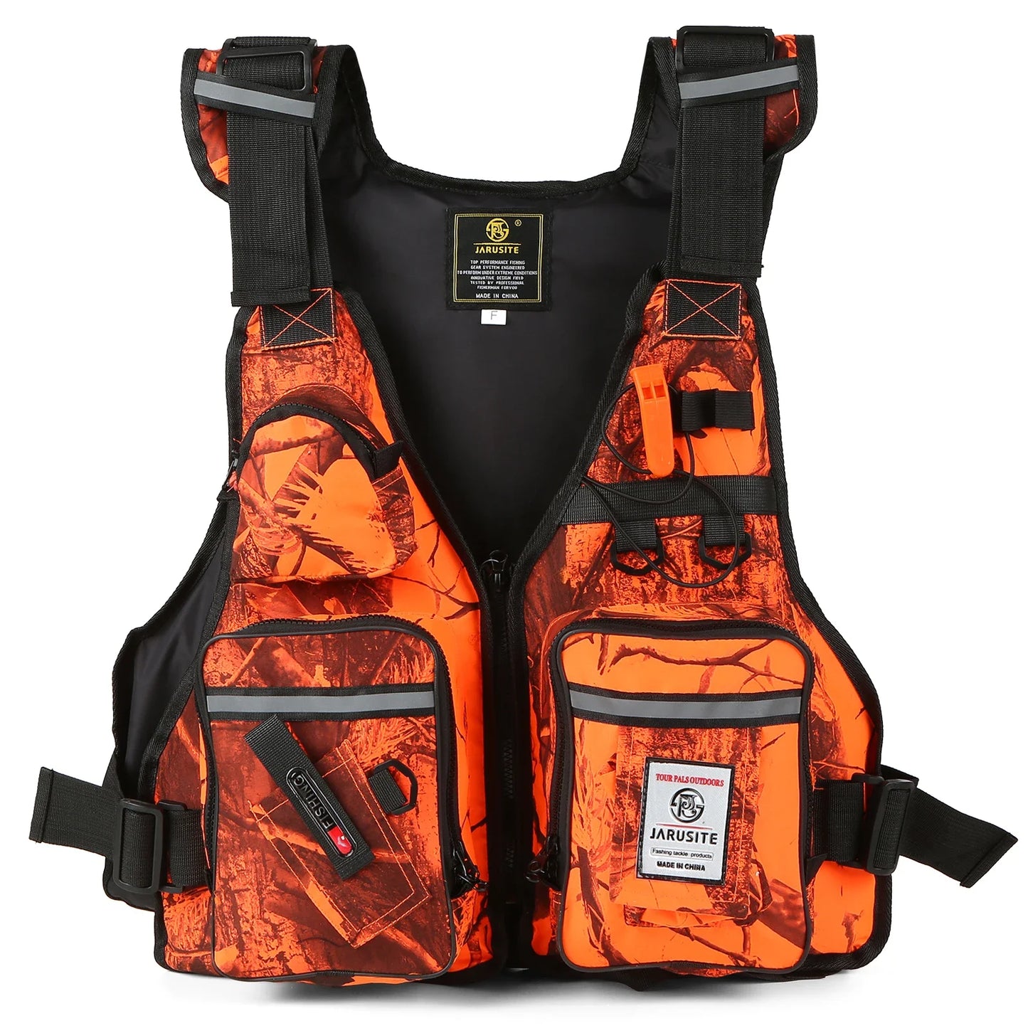 Men Professional Life Jacket Buoyancy Suit Portable Fishing Vests Multi-Pockets Waterproof Sea Fishing Adjustable Vest Leedoar