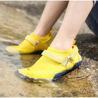 Water Shoes Men Women Beach Aqua Shoes Quick Dry Children Barefoot Upstream Hiking Parent-Child Wading Sneakers Swimming Shoes Leedoar