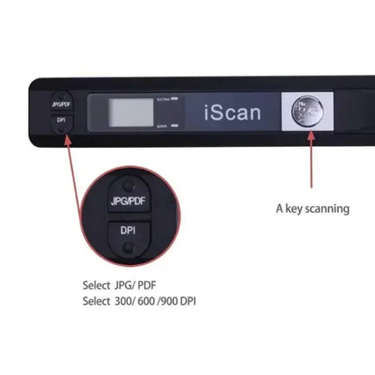 SMY USB2.0 Scanner portátil Mini scanner de documentos portátil A4 Scanner de livros JPG Formato PDF 300/600/900 DPI Biblioteca de escritório Banco