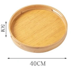 Japanese Style Wooden Tray for Tea Cups Snacks and Desserts Solid Wood Serving Plate Organizer Home Decor Kitchen Supplies Leedoar