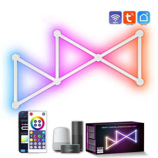 RGBW Smart WIFI APP DIY Free Splicing Atmosphere LED Night Light Music Rhythm TV Backlight Bedroom Game Room Decor Wall Lamps