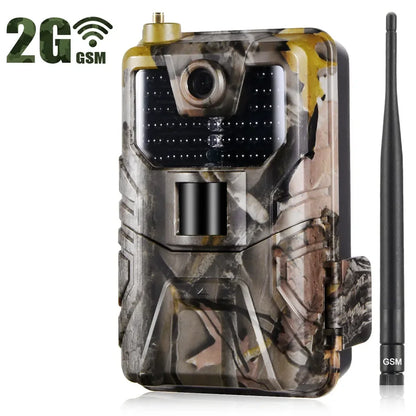 2G Hunting Trail Camera SMS MMS SMTP Email Cellular 4K HD 20MP Outdoor Wildlife Waterproof Photo Traps Game Cam Night Vision Leedoar