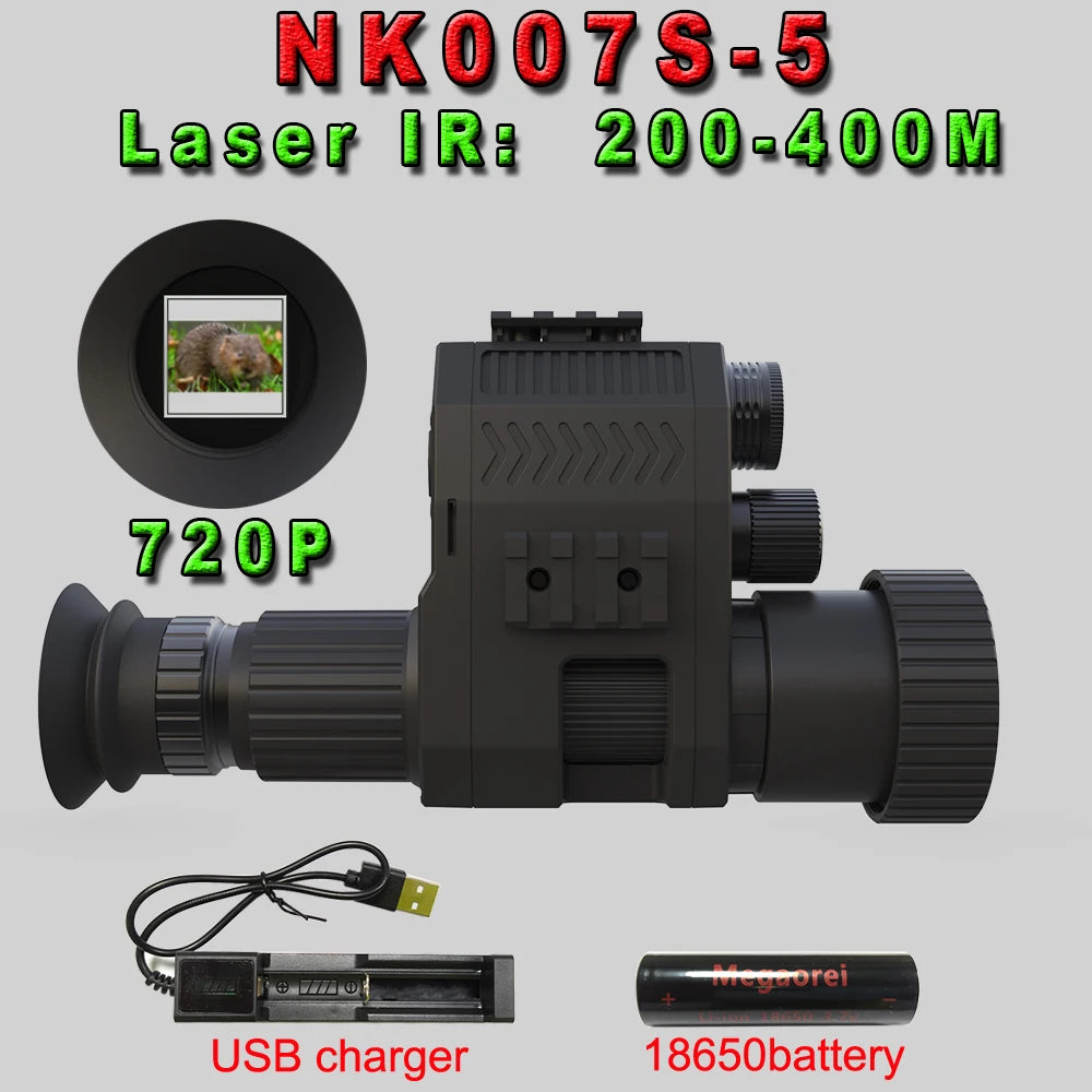 Digital Hunting Camera Laser IR Night Vision Scope Monocular 1080P 400M Travel Infrared Camcorder Support Photo Video Recording Leedoar