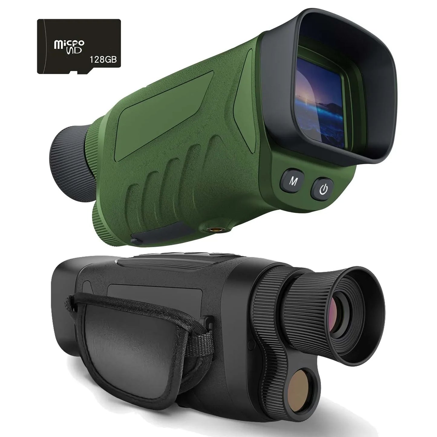 2inch Screen Night Vision Monocular 2.5K 25MM High Definition Video 8X Digital Zoom Goggles IR 300m Scope for Hunting Camping Leedoar