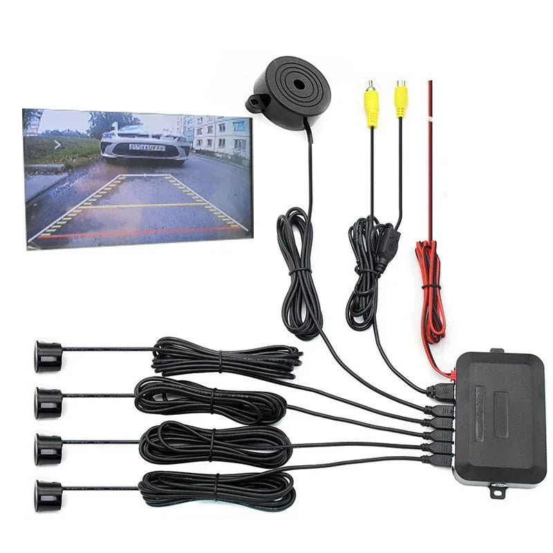 Car Reverse Backup Radar Assistance Auto Monitor Digital Display for Monitor Camera System Ralarm RadarVideo Parking Sensor Kit Leedoar