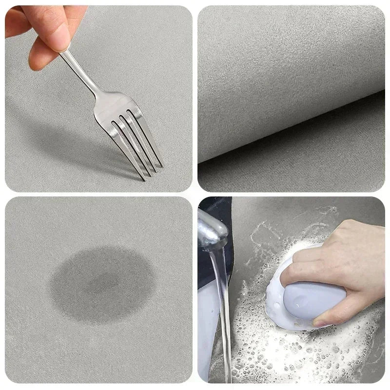 Water Absorbing Diatomaceous Mud Mat Kitchen Bathroom Anti Slip Mat Simple Elliptical Long Strip Carpet Home Decoration Products Leedoar