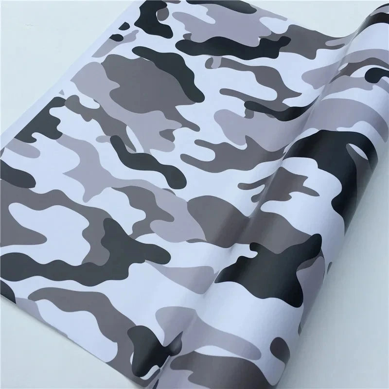 Arctic Snow Camo Vinyl Film Car Wrap Camouflage Vinyl Wrapping Car Sticker Bike Console Computer Laptop Skin Scooter Motorcycle Leedoar