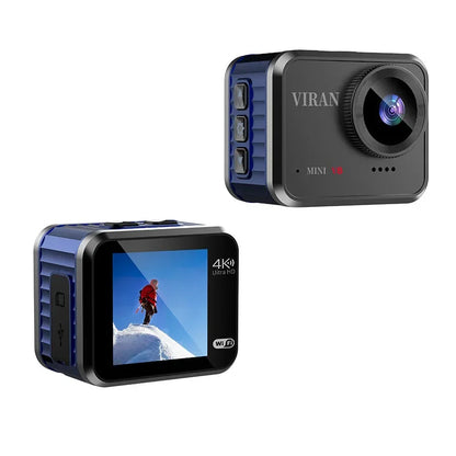 4K 60FPS Wifi HD Portable Mini Action Camera Remote View 1.54 Inch Screen 160° Wide Angle Sports Video Recorder lP68 Waterproof Leedoar