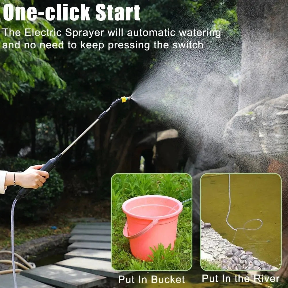 Shoulder Style Electric Sprayer 5L Watering Can With Spray Gun Automatic Garden Plant Mister USB Rechargeable Irrigation Tool Leedoar