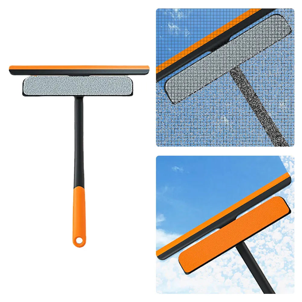 Shower Squeegee Glass Clean Scraper Washing Wiper Hanger Floor Window Cleaning Household Water Wall Hanging Mirror with Handle Leedoar