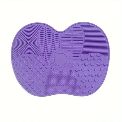 Silicone Apple Device Scrub Pad - Suction Cup Secure Hold, Beauty Tool for Gentle Makeup Brush Cleaning, Durable & Reusable Leedoar