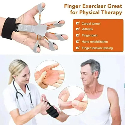 Silicone Grip Training Exercise Finger Stretcher Strengthener Arthritis Trainer Hand Brush Expander Leedoar