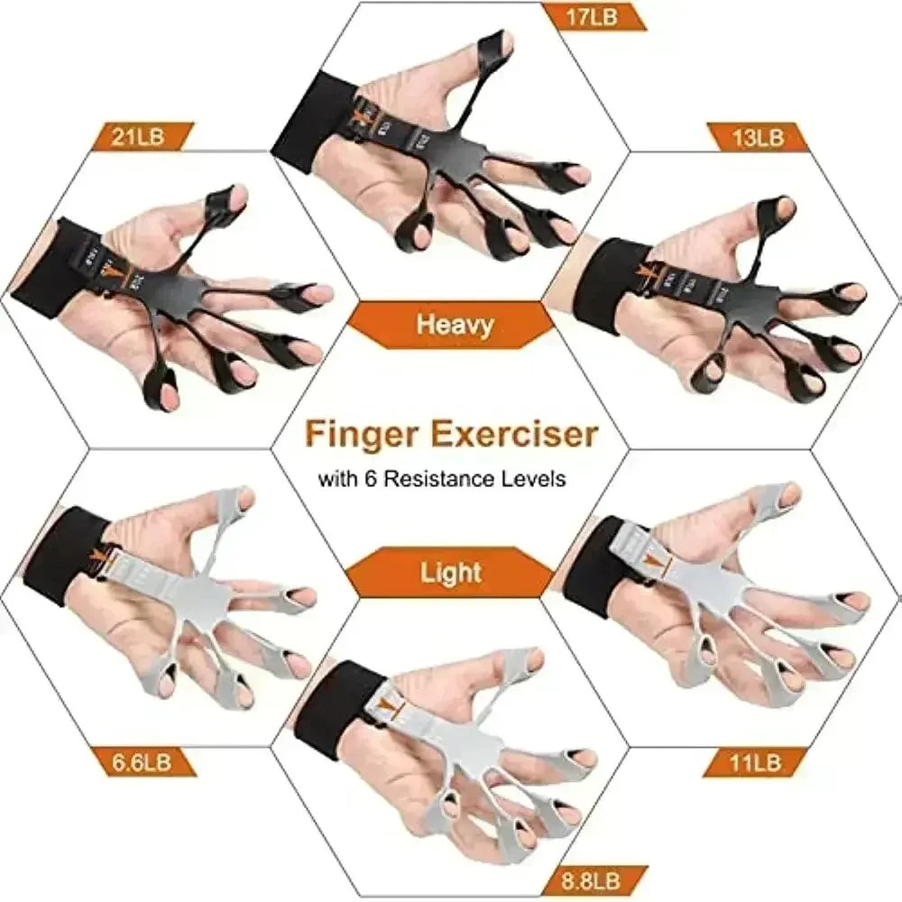 Silicone Grip Training Exercise Finger Stretcher Strengthener Arthritis Trainer Hand Brush Expander Leedoar