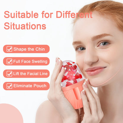 Silicone Ice Cube Trays Beauty Lifting Face Massager Contouring Eye Roller Facial Treatment Reduce Acne Skin Care Tool Leedoar