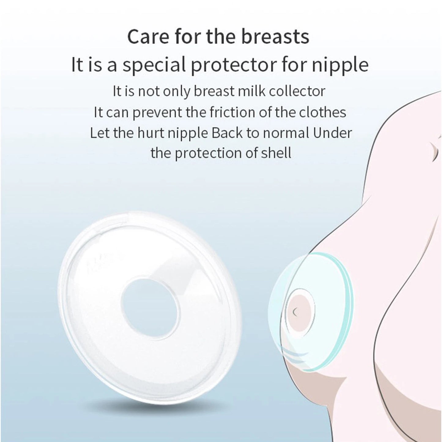 Silicone Mother's Milk Collector  Wearable Anti Spill Breast Pads   Nipple Pain Protector  Maternity Breastfeeding Leedoar