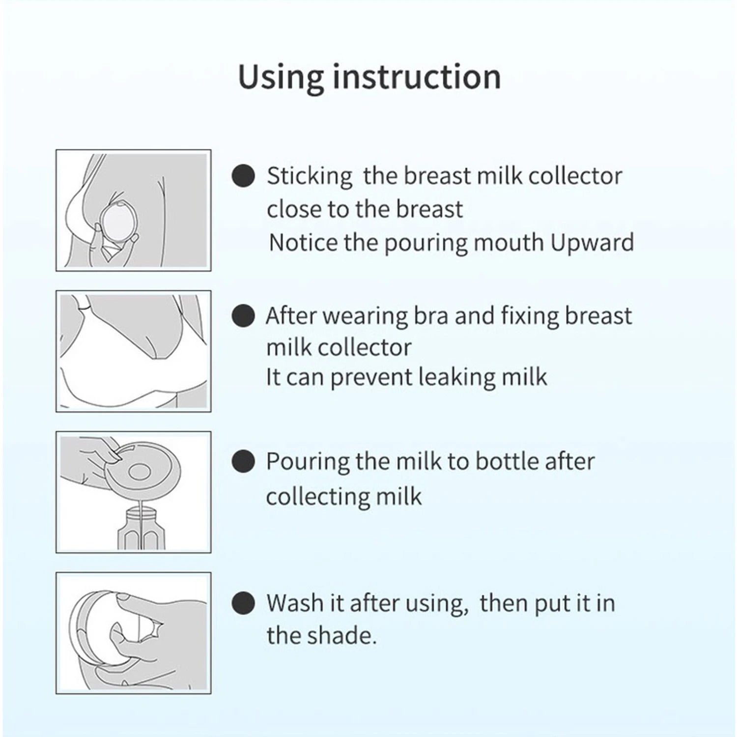 Silicone Mother's Milk Collector  Wearable Anti Spill Breast Pads   Nipple Pain Protector  Maternity Breastfeeding Leedoar