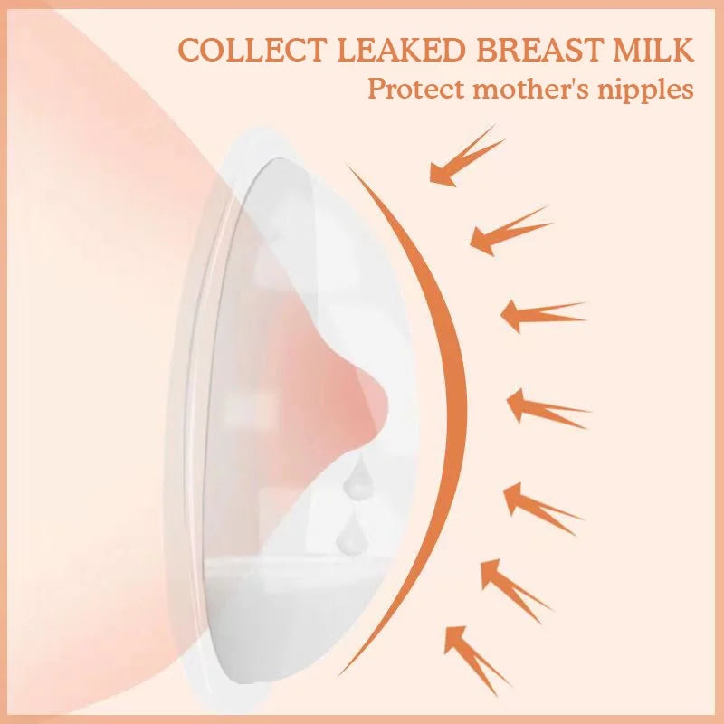 Silicone Mother's Milk Collector  Wearable Anti Spill Breast Pads   Nipple Pain Protector  Maternity Breastfeeding Leedoar