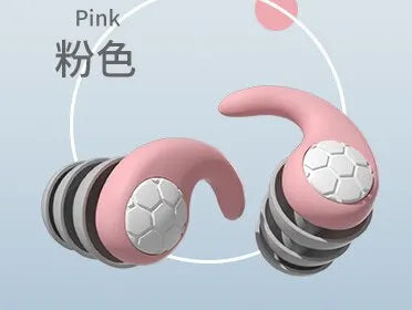 Silicone Noise Cancelling Earplugs Noise Filter Sleep Swimming Waterproof Three Layer Mute Earplugs Leedoar