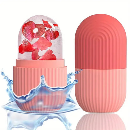 Silicone Skin Care Beauty Lifting Contouring Silicone Ice Cube Trays Ice Globe Ice Balls Face Massager Facial Roller Reduce Acne Leedoar