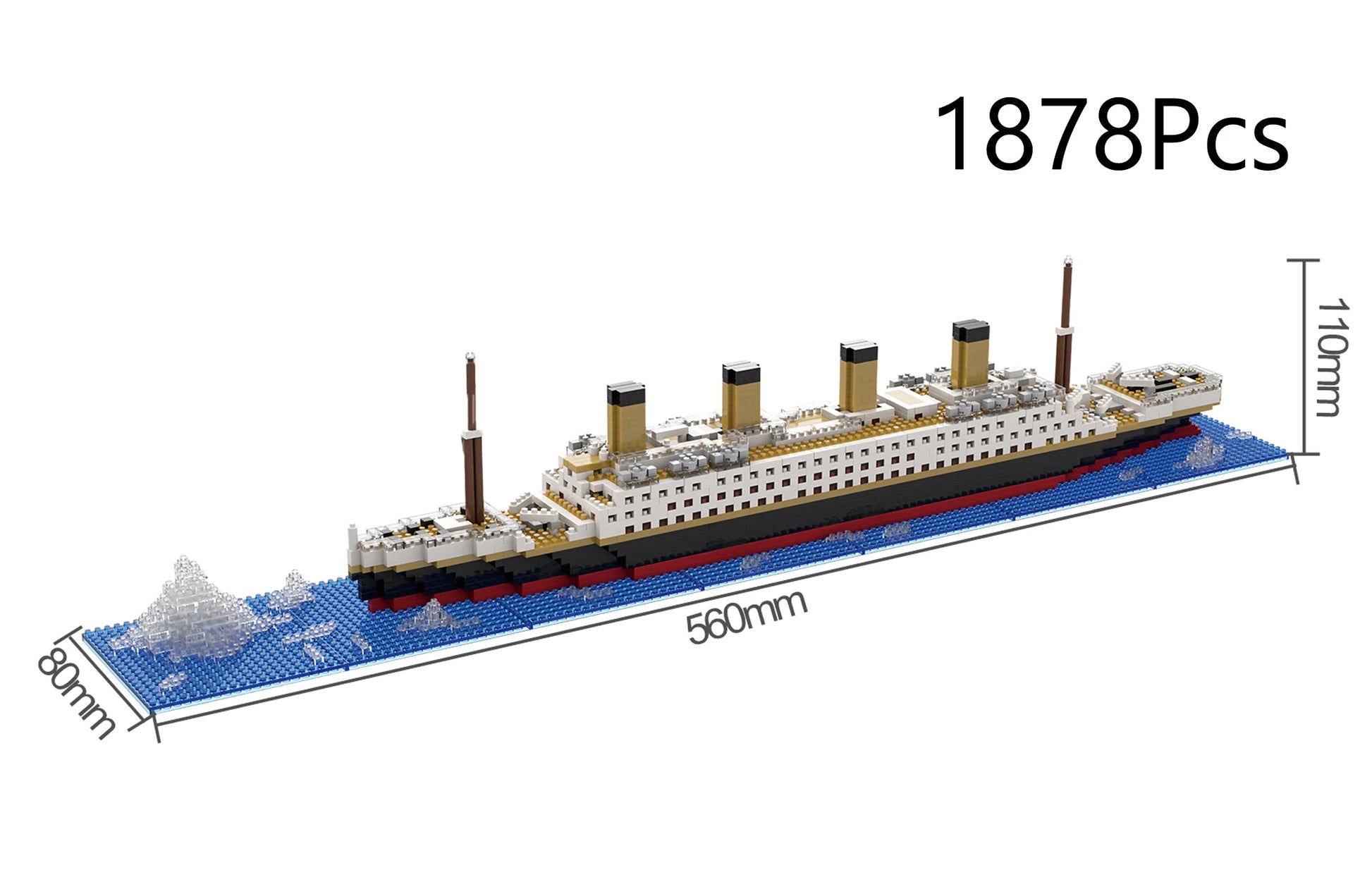 Small Particle Building Block Assembly Toy Titanic Giant Boy Girl Puzzle Cruise Ship Brick Model Kit Desltop Birthday Gift Child Leedoar