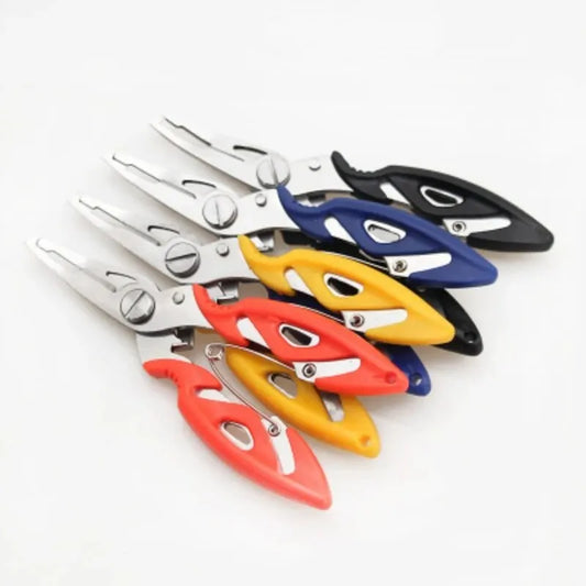 Small Size Fishing Stainless Steel Plier Freshwater Saltwater Hook Remover Scissors Metal Fishing Tackles