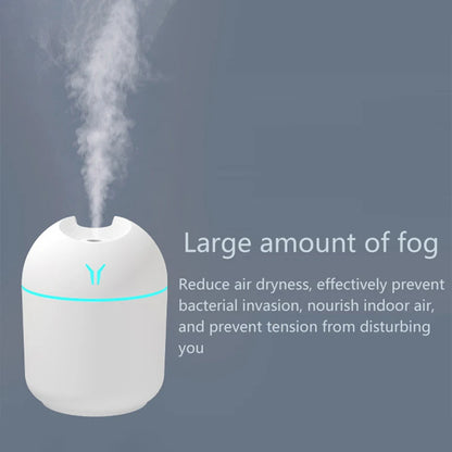 Humidificador pequeño en forma de Y, USB, silencioso, para aromaterapia, para escritorio, dormitorio, escritorio, portátil, gran pulverizador, purificador para coche 