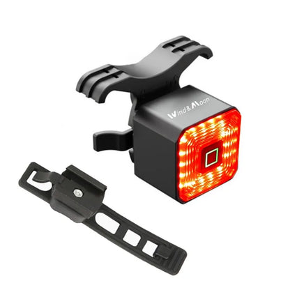 Smart Bicycle Rear Light Auto Start Stop Brake Sensing Induction Waterproof USB Charging Cycling Tail Taillight LED Bike Light