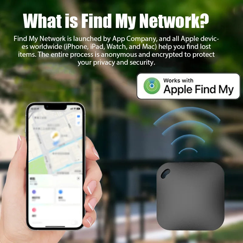 Smart Bluetooth GPS Tracker Work with Apple Find My APP ITag Anti Lost Reminder Device MFI Rated Locator Car Key Pet Kids Finder Leedoar