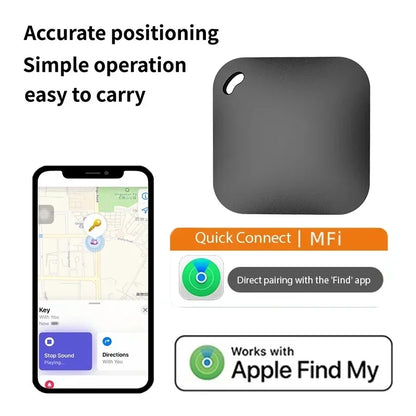 Smart Bluetooth GPS Tracker Works with Find My APP Anti Lose Reminder Device for Iphone Replacement Locator MFI Rated Leedoar