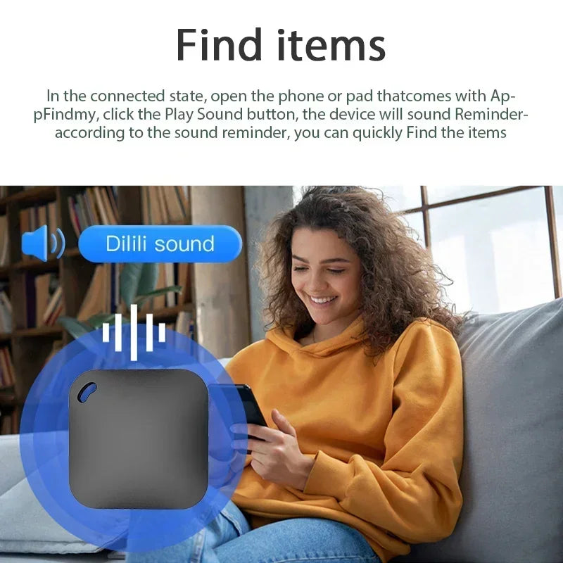 Smart Bluetooth GPS Tracker Works with Find My APP Anti Lose Reminder Device for Iphone Replacement Locator MFI Rated Leedoar