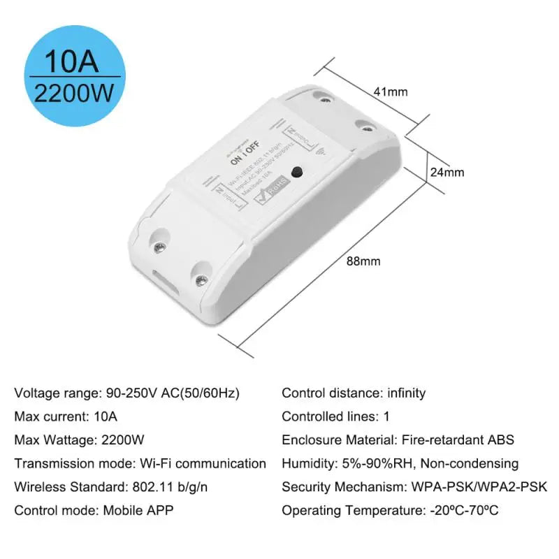 Módulo controlador de luz LED domótica con interruptor remoto inalámbrico Wifi para casa inteligente Alexa Google Home Smartlife Tuya APP 