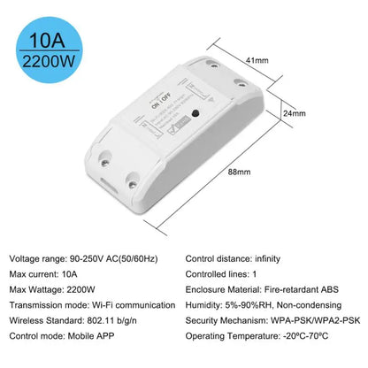 Casa inteligente Wifi Interruptor remoto sem fio Disjuntor Domótica Módulo controlador de luz LED Alexa Google Home Smartlife Tuya APP 