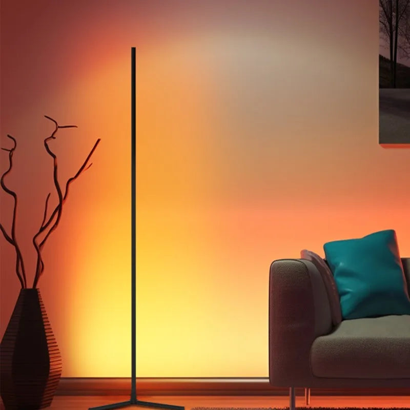 Smart RGB Dream Color Floor Lamp with Music Sync Modern 16 Million Color Changing Standing Mood Light with APP & Remote Control Leedoar