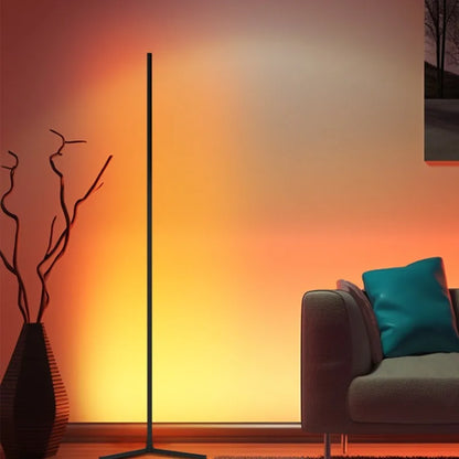 Smart RGB Dream Color Floor Lamp with Music Sync Modern 16 Million Color Changing Standing Mood Light with APP & Remote Control Leedoar