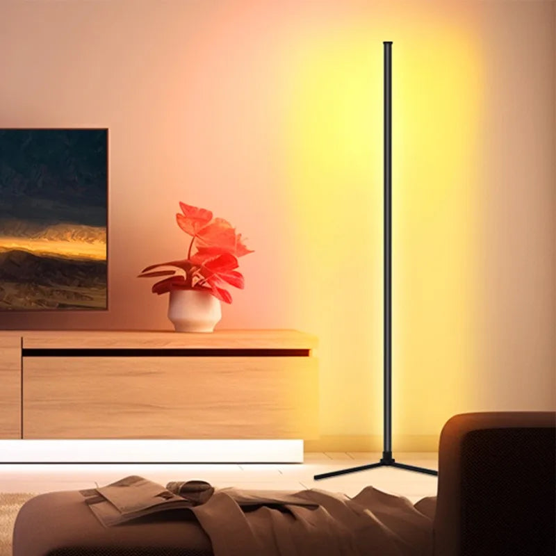 Smart RGB Dream Color Floor Lamp with Music Sync Modern 16 Million Color Changing Standing Mood Light with APP & Remote Control Leedoar