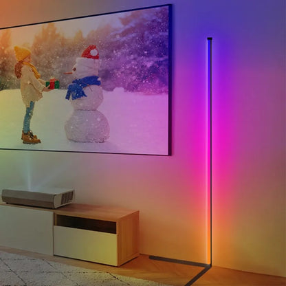 Smart RGB Dream Color Floor Lamp with Music Sync Modern 16 Million Color Changing Standing Mood Light with APP & Remote Control Leedoar