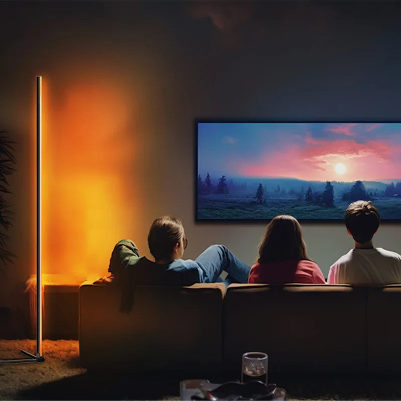 Smart RGB Dream Color Floor Lamp with Music Sync Modern 16 Million Color Changing Standing Mood Light with APP & Remote Control Leedoar
