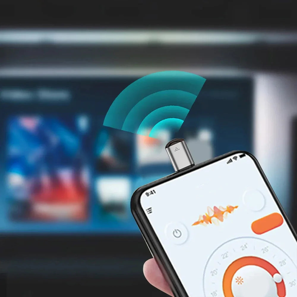 Smartphone Infrared Transmitter Adapter Control Type C Smart App Control Adapter Infrared Remote Suitable for Television Leedoar