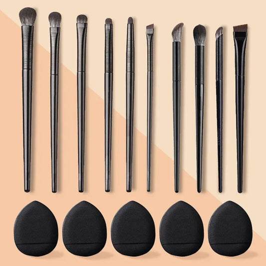 Soft Bristle Eyeshadow Brushes 10-piece Set Eye Makeup Smudge Undercover Eyeliner Blade Eye Detail Small Makeup Brushes Leedoar