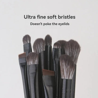 Soft Bristle Eyeshadow Brushes 10-piece Set Eye Makeup Smudge Undercover Eyeliner Blade Eye Detail Small Makeup Brushes Leedoar