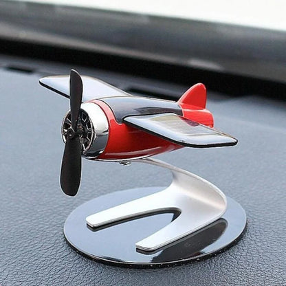 Solar Airplane Creative Men's Car Decoration Car Interior Accessories Desktop Ornament Gift For Woman, Man, Car Enthusiast Leedoar